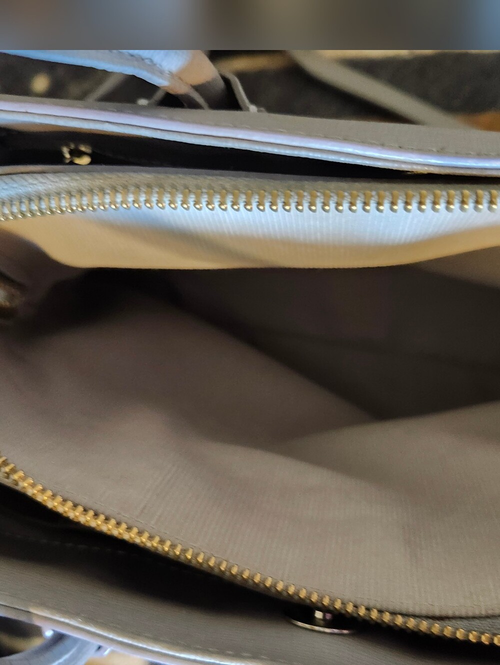 Sale🥳 Furla Mini Crossbody Satchel Bag - Light Grey Saffiano Leather - Picture 9 of 11